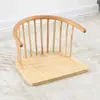 Silla con respaldo de tatami estilo japonés, madera maciza, sin patas, adecuada para apartamentos pequeños, balcones y ventanales; una silla de una sola persona, de asiento bajo, para uso doméstico
