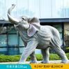 Escultura de elefante artificial luminosa de fibra de vidrio, personalizada, para jardín, patio, comunidad, decoración de pie.