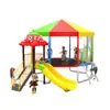 Novo Escorregador Grande de Plástico Personalizado para Creche Equipamento de Playground Combinado para Exterior Playground Comunitário Trampolim Infantil