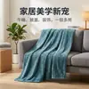 Manta de Franela Rayada de Comercio Exterior para Cuatro Estaciones, tipo Nube, Transpirable, Lavable a Máquina, para Hogar, Oficina, Exterior, Viajes en Coche