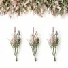 Ramas de Lavanda Simuladas Césped Artificial Multicolor Afelpado Corona Decorativa Hecha a Mano Flores Decorativas DIY Decoración Floral para el Hogar