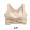 Colete Esportivo Cruzado com Fivela Lateral Feminino com Bojo Push Up Roupa Íntima Sutiã Esportivo de Beleza Costas Fechadas Sem Fio