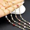 Color Oro Real Conservación del Color Piedra Natural Cadena de Cobre Pendientes Joyería Pulsera Collar Accesorios Joyería DIY Materiales para Ropa