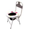 Fabricante Negro Multifuncional Silla de Inodoro Doméstica Silla de Inodoro Portátil Silla de Ruedas de Cuatro Ruedas Plegable Silla de Inodoro para Ancianos