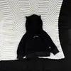 Conjunto de moletom com capuz de monstrinho estilo coreano para crianças, conjunto de duas peças com calça jogger esportiva casual para primavera e outono para meninos e meninas