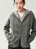Cárdigan de punto de cachemira para mujer, relajado y casual, holgado y grueso, con doble cremallera, perfecto para otoño e invierno, ofreciendo un estilo de lujo cómodo y discreto