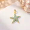 Colar Cruz Coração Popular Sol Golfinho Pingente Cobre Zircônia Microincrustada Acessórios de Joias DIY Acessórios Estilo Fresco