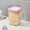 [Tarro Grueso Sellado] Tarro Sellado Grado Alimenticio Plástico Transparente Tarro para Granos Almacenamiento de Alimentos y Snacks de Cocina