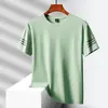 Comercio exterior 2024 verano exterior ropa ice-dry para hombre T-shirt de manga corta talla L-8XL talla grande cuello redondo sudadera transpirable