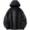 Ropa de Verano para Hombre Absorbente de Sudor de Secado Rápido Protección Solar Ropa de Moda Casual para Hombre Color Sólido Cuello Alto Holgada Ropa de Protección Solar con Capucha Moderna