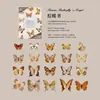 Paquete de Pegatinas Tangshi Transfronterizo Serie de Libros de Tela Mariposa Diario Vintage Material para Manualidades Pegatinas Decorativas 20 Hojas en 6 Diseños
