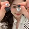 Pendientes de Corazón de Color Contrastante Grandes y Pequeños para Mujer 2025 Nuevo Estilo Caliente Pendientes Elegantes de Lujo Accesible Pendientes Únicos Versátiles