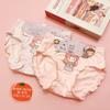 Calzoncillos tipo bóxer de algodón con encaje triangular lindos para niños, Shorts triangulares para niñas, Venta al por mayor, Comercio exterior, Suministro directo