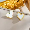 Amazon Explosions Moda Aço Titânio Banhado a Ouro 18K Brincos de Trevo de Quatro Folhas Brincos Elegantes Versáteis para Mulheres Brincos Não Desbotam