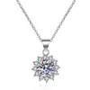 Japão e Coreia do Sul venda quente fábrica de corrente para clavícula de moissanita direto tremolo com colar feminino pequeno fresco cheio de diamante joia simples