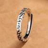 Explosiones Europeas y Americanas Anillo de la Suerte Simple para Mujer Tendencia Giro Personalidad Cadena de la Suerte Apertura Ins Anillo Ajustable