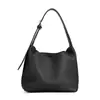 Bolso Cubo Casual Relajado de Cuero Genuino Transfronterizo Modelo Nuevo 2026 Primera Capa de Piel de Vaca Versátil para Viajar al Trabajo Hombro Axila Bolso de Mujer