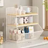 Estante de Almacenamiento de Escritorio, Organizador de Bocadillos para Mesa de Comedor, Mesa de Café Multifuncional en Capas para Cocina, Caja de Almacenamiento para Tazas de Agua, Bolsitas de Té