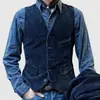 Estación Independiente de Amazon Transfronteriza Ropa de Trabajo Chaleco Retro Americano para Hombre Chaleco de Pana Chaqueta Casual Estilo Británico