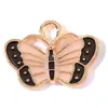 Joias Coloridas DIY Inseto Borboleta Esmalte Liga Pulseira Chaveiro Bolsa Pingente Acessórios