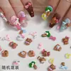 Acessórios de Unha Vestíveis de Resina, Acessórios de Joia Artesanais Imitando Gatinho para DIY, Decorações para Nail Art, Brincos, Acessórios para Capa de Celular