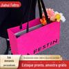 Bolsa Tote de Feltro, Espessada, Grande Capacidade, Bolsa de Feltro com Letra, Bolsa de Mão Corporativa, Bolsa de Feltro Bordada com Letra Personalizada