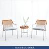 Mesa e Cadeiras para Varanda Externa, Mesa e Quatro Cadeiras para Pátio de Villa, Mesa e Cadeiras de Metal à Prova d'Água e Resistentes ao Sol, Mesa e Cadeiras de Rattan para Jardim de Lazer