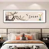 Nueva Pintura Colgante de Cabecera para Dormitorio Hogar Cálido Chino Paz y Alegría Dormitorio Principal Sala de Estar Pintura Decorativa Hotel B&B Caligrafía y Pintura Mural