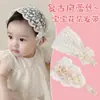 Doce Faixa de Cabelo de Renda Floral com Amarração para Meninas, Uso Diário, Festa de Primeiro Aniversário, Adereços para Fotos, Acessório de Cabeça de Bebê de Renda Estilo Fada