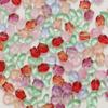 Vidrio transparente polvo dorado tridimensional agujero recto flor de tulipán hojas cuentas diy aretes tocado pulsera colgante material
