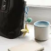 Llavero pintado color macarrón anillo de resorte de aleación hebilla de puerta figura de muñeca con cuentas hebilla de ocho colgante piezas de accesorio DIY