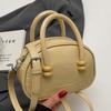 Bolso de Boliche Portátil Estilo Crema de Venta Caliente Estilo Coreano para Niña a la Moda de Alta Gama Estilo Occidental Combinable Sencillo Bandolera