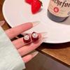 Brincos de gota de esmalte vermelho ankora vintage francês brincos de gota femininos leves de luxo nicho elegantes brincos de pérola