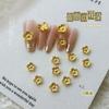 Nova liga de borboletas ricas em ouro, decoração de unhas em liga metálica com diamantes e super flash, tamanho misto