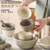 Serie de Luminosidad Media Luna Juego de Vajilla de Cerámica, incluyendo tazones, platos y ensaladeras, adecuado para uso doméstico y venta al por mayor