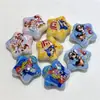 Accesorios para Bolígrafo con Cuentas de Estrella de Cinco Puntas Impresa de Zootopia Cadena para Bolso de Teléfono Móvil Materiales para Joyería Hecha a Mano DIY