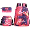 Harry potter harry potter Mochila con Estampado Mochila Escolar para Estudiante Bolso de Hombro Pequeño Estuche para Lápices Set de Tres Piezas