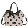 Bolso bandolera estampado para mujer, nuevo bolso de hombro tipo cubo, versátil para ir al trabajo, lunares de otoño 2026, gran capacidad, estilo coreano