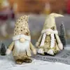 Decoraciones Navideñas Transfronterizas Muñecos Tejidos Sin Rostro Adornos Navideños de Mesa Suministros de Decoración para Ambiente Festivo