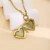 Marco de Fotos de Corazón Retro de Moda Europea y Americana Transfronterizo Colgante de Almacenamiento Collar de Acero Inoxidable para Mujer Joyería al por Mayor