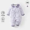 150g Outono e Inverno Acolchoado Espessado Categoria a Roupa de Bebê Peça Única Roupas Quentes de Algodão Manga Longa Menina de Bebê Roupas de Engatinhar