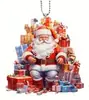 Navidad Papá Noel Colgante Transfronterizo Nuevo Acrílico Plano Coche Retrovisor Colgante Fiesta Colgante Joyería