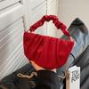 Small Bag Women's Bag 2023 Nova Bolsa de Ombro Plissada Design de Nicho All-match Coreano Nuvens Moda Crossbody Bolsa Feminina