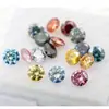 Piedra Suelta Redonda de Moissanita de Color de Alta Calidad Chapada con Ocho Corazones y Ocho Flechas, Acabado Deslumbrante Similar al Diamante, Adecuada para Joyería y Accesorios de Moissanita Transmitidos en Vivo