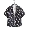 Camisa Floral Hawaiana de Manga Corta Unisex Camisa de Playa con Mangas de Tres Cuartos Talla Grande Atuendo de Pareja para Vacaciones en la Playa Camisa Floral