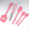 Conjunto de 5 Utensílios de Cozinha em Silicone: Espátula de Silicone para Assar, Raspador de Bolos, Espátula para Creme, Batedor de Papel e Outros Acessórios para Confeitaria