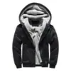 Novo Cardigã Suéter de Veludo Tamanho Grande com Capuz Outono Inverno Camuflado Cor Sólida Combinação de Cores Cruzamento Superior Masculino Jaqueta Tamanho Europeu