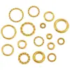 Anillo cerrado de acero inoxidable 316 anillo de torsión sin costuras anillo conector chapado al vacío color oro 18K retención de color accesorios para joyería DIY
