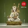 Estatua Tallada de Cobre Blanco del Guru Padmasambhava, Decoración para el Hogar de Interior Estatua de Cobre del Guru Padmasambhava, Adorno de Cobre de Mesa