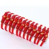 Pulsera de Cuerda Roja para el Año del Caballo, Doce Signos del Zodíaco, Tigre, Mono, Cerdo y Dragón, Pulsera Trenzada de Ágata para Hombres y Mujeres